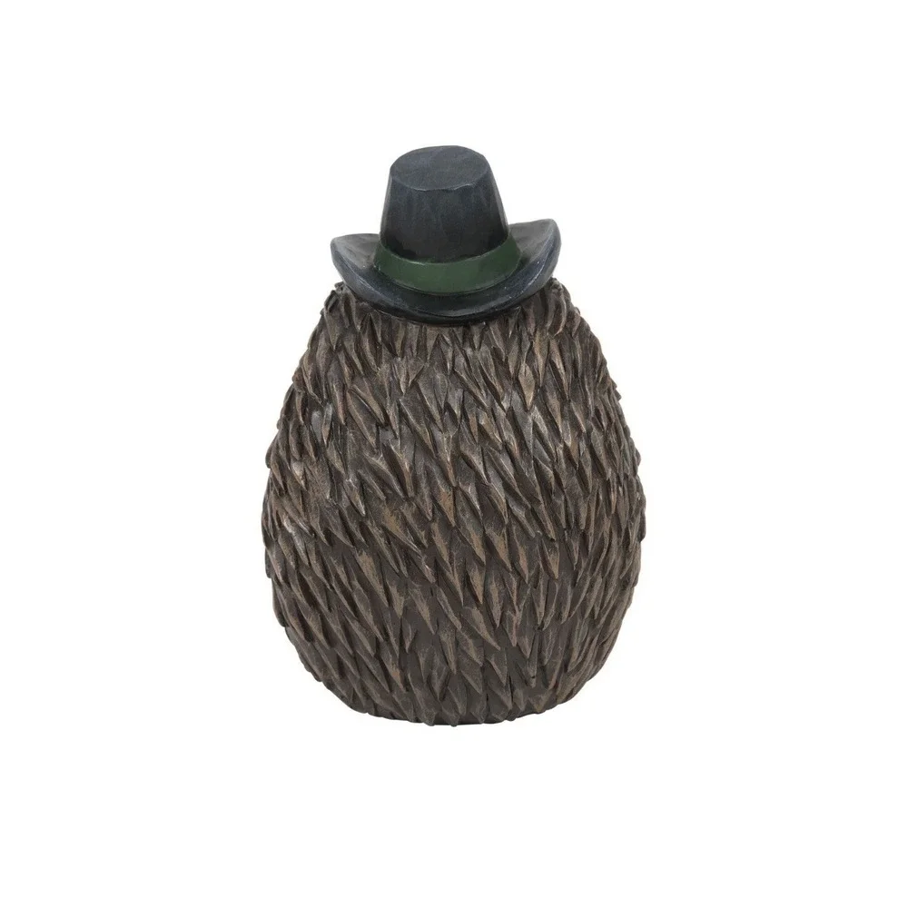 Jim Shore Heartwood Creek - Hedgehog wearing Green Hat and Clover 6014384